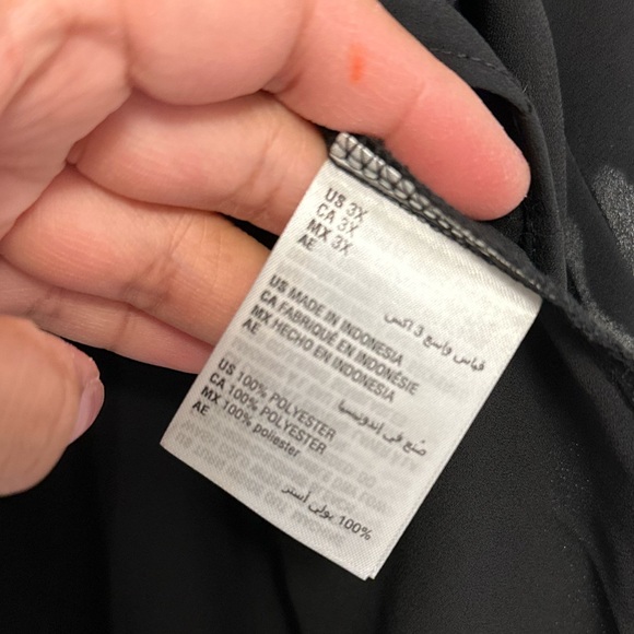 JM COLLECTION | Bnwt black chiffon shirt - Picture 2 of 7